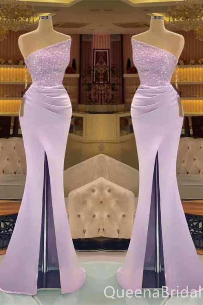 Shiny Strapless Mermaid Party Dress Long Prom Dresses to Impress ,WGP1690