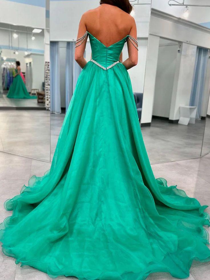 Elegant Off Shoulder Slit Beading Evening Gown Long Prom Dresses ,WGP607/Custom Color (leaving a note)