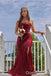 Sexy Strapless Mermaid Party Dress Long Prom Dresses to Impress with Slit ,WGP1383