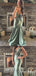 Sexy Green Plunging Mermaid Evening Gown Maxi Long Formal Dresses Prom Dresses,WGP816