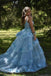 Gorgeous Shiny Lace Appliques Lace up Back A-line Party Dress Long Prom Dresses to Impress ,WGP1593