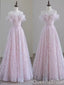 Stylish Strapless Shiny Pink A-line Beaded Long Party Dress Prom Dresses ,WGP1779