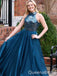 Halter Lace up Back A-line Party Dress Long Prom Dresses to Impress ,WGP1519