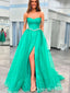 Elegant Off Shoulder Slit Beading Evening Gown Long Prom Dresses ,WGP607/Custom Color (leaving a note)