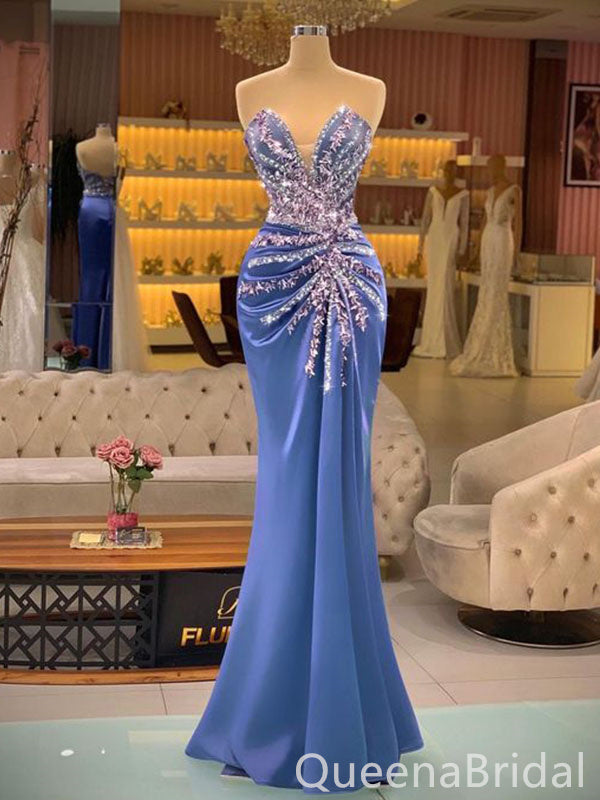 Stylish Mermaid Plunging Beaded Prom Dresses to Impress ,WGP1315