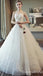 Gorgeous White Strapless Lace Appliques A-line Wedding Dresses with Trailing,WGP1330