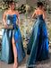 Sexy A-line Sweetheart High Front Slit Evening Gown Long Prom Dresses ,WGP636