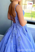 Elegant Tulle Lace Appliques A-line Evening Gown Long Prom Dresses ,WGP637