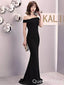 Gorgeous Black One Shoulder Mermaid Long Party Dress Prom Dresses ,WGP1804