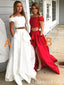 Elegant Two Pieces Lace Off Shoulder Party Dress Long Prom Dresses to Impress ,WGP1386