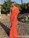 Orange One Shoulder Mermaid Evening Gown Maxi Long Evening Party Prom Dresses ,WGP1193