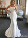 Sexy White Strapless Mermaid Long Prom Dresses to Impress with Trailing,WGP1369