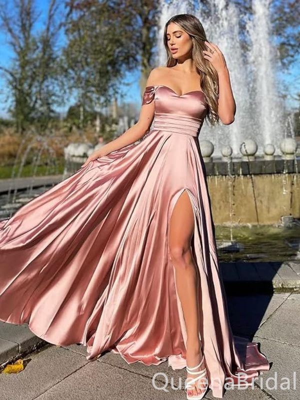 Sexy Strapless Sweetheart Side Slit Evening Gown Long Prom Dresses ,WGP622