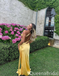 Elegant Yellow One Shoulder Sheath Long Party Dress Prom Dresses ,WGP1841