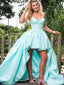 Elegant Sexy High Low Strapless Sweetheart Strapless A-line Evening Gown Long Prom Dresses,WGP719