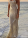 Shiny Ivory Mermaid Spaghetti Straps Long Party Dress Prom Dresses ,WGP1845