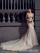 Stunning Strapless Lace Appliques Sweetheart Mermaid Wedding Dresses with Trailing,WGP1326