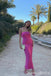 Stylish Strapless Fuchsia Sheath Long Party Dress Prom Dresses ,WGP1854