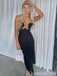 Sexy Stylish Black Strapless Mermaid Side Slit Long Party Dress Prom Dresses ,WGP1855