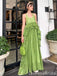 Stylish Light Green Halter A-line Long Party Dress Prom Dresses ,WGP1862