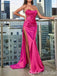 Sexy Strapless High Slit Evening Gown Long Prom Dresses ,WGP623