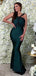 Sexy Green Mermaid Sleeveless Maxi Long Evening Gown Prom Dresses,WGP538