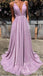 Sparkle Spaghetti Straps Plunging Lace Up Back Long Prom Dresses to Impress ,WGP1331