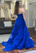 Sexy Bubble Sleeve Straight Neck A-line Party Dress Long Prom Dresses to Impress ,WGP1393