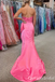 Sexy Strapless Sheath V Neck Open Back Evening Gown Maxi Long Formal Dresses Prom Dresses with High Slit,WGP827