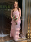 Elegant Light Pink Strapless Sweetheart Sheath Long Prom Dresses to Impress ,WGP1546