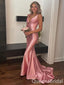 Gorgeous V Neck Mermaid Long Prom Dresses to Impress with Trailing ,WGP1550