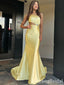 One Shoulder Mermaid Long Prom Dresses with Trailing,WGP1565