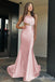 One Shoulder Mermaid Long Prom Dresses with Trailing,WGP1566