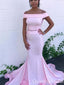 Elegant Two Pieces Pink Mermaid Evening Gown Maxi Long Formal Dresses Prom Dresses ,WGP855