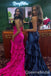 Sexy Strapless Side Slit Lace up Back Mermaid Long Prom Dresses ,WGP1573