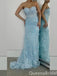 Shiny Blue Sweetheart Lace Appliques Strapless Mermaid Party Dress Long Prom Dresses to Impress ,WGP1691