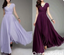 Stylish V Neck A-line Party Dress Long Prom Dresses to Impress ,WGP1522