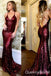 Stunning Burgundy Mermaid Spaghetti Straps Party Dress Long Prom Dresses to Impress ,WGP1527