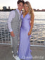 Gorgeous Lilac Plunging V Neck Mermaid Long Prom Dresses  ,WGP1593