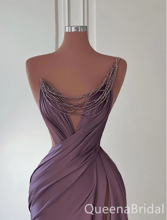 Purple Plunging Mermaid Long Prom Dresses to Impress ,WGP1339