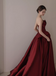 Elegant  Red Strapless A-line Lace up Back  Party Dress Long Prom Dresses to Impress ,WGP1396