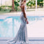 Sparkle Silver V Neck Cross Back Mermaid Long Prom Dresses to Impress ,WGP1340