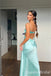 Gorgeous Mint Green Spaghetti Straps Sheath Long Party Dress Prom Dresses ,WGP1886