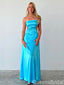 Sexy Blue Strapless A-line Long Prom Dresses ,WGP1607