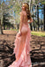 Pink Mermaid Long Prom Dresses to Impress with Slit,WGP1342