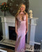 Sexy Plunging Light Pink Mermaid Long Party Dress Prom Dresses,WGP1722