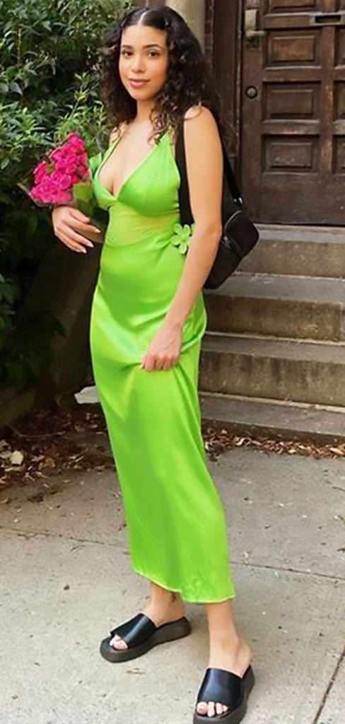 Sexy Green V Neck Spaghetti Straps Mermaid Sleeveless Evening Prom Dresses,WGP520