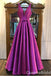 Belt Plunging Pleats A-line Evening Gown Maxi Long Evening Party Prom Dresses ,WGP1170