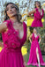 Flower Plunging A-line Evening Gown Maxi Long Evening Party Prom Dresses ,WGP1171