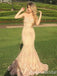 Nude Strapless V Neck Lace up Back Mermaid Flower Appliques Long Prom Dresses to Impress ,WGP1348